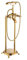 XJTNLB Robinet Baignoire Ilot Or Mitigeur de Douche 2 Sorties Mitigeur Bain Douche 2 Poignée Robinet Mitigeur Baignoire et Douche