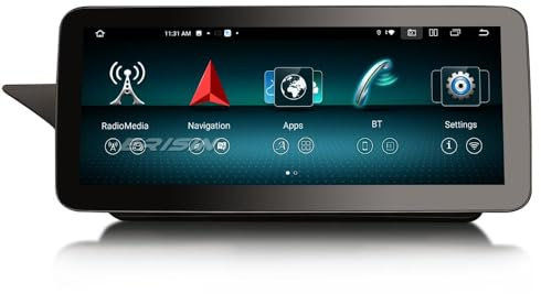 Erisin 12.3 8-Kern 8GB+128GB Android 14 Autoradio GPS Navi für Mercedes Benz E Klasse W207 C207 A207 NTG 4.0 Unterstützt IPS Bluetooth 5.1 DAB+ Kabelloses CarPlay Android Auto Canbus DSP WiFi RDS USB
