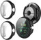 YealRed Hülle Kompatibel mit Google Pixel Watch 3 45mm [2 Stück], Soft TPU Stoßfestes Schutzhülle, Anti-Kratz Case Displayschutzfolie für Google Pixel Watch 3 45mm (Schwarz + Schwarz)