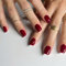 24Pcs Wine Red False Nails - Short Fake Nails with Glue - Square Press on Nails - Removable Glue-on Nails Tips for Autumn Winter DIY Nail Art Gifts for Women Girls
