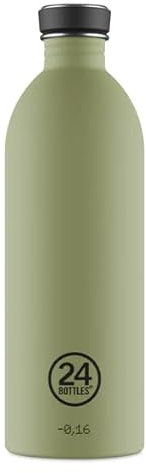 24Bottles Urban - Gourde 1 l - Couvercle 100 % scellé - Respectueux de l'environnement - En acier inoxydable - Ultra légère - Non thermique - Stone Sag
