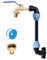 IBC Schwanenhals 3/4 Auslaufhahn, IBC Adapter Mit Schwanenhals Messing Wasserhahn, Adapter Tank Ventil Auslaufhahn Wasserhahn, S60x6 Wasserhahns Absperrhahn Für 1000L Regenfass, Regenwassertank