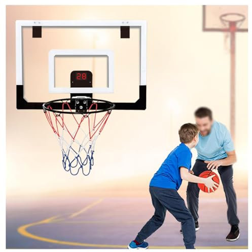 Panier Basket Enfant Exterieur, avec Un Carton éLectronique Facile à DéMonter Panneau Basket ， Parfait pour Tous Les Amateurs De Basket