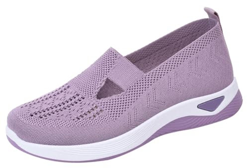 Zapatillas Verano Mujer,Zapatillas Deporte Mujer,Zapatos Ancho Especial,Zapatos Vestir,Malla Sandalias Sin Cordones Manos Antideslizantes para Caminar