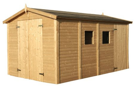 Palmako Gartenhaus / 2-Raum-Gerätehaus Dan 10,0 16 mm natur