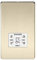 Knightsbridge Screwless Dual Voltage Shaver Socket in Polished Brass with White Insert