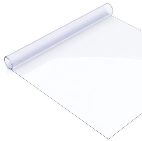Nappe de protection de table - 2 mm d’épaisseur - 80 cm de largeur - Transparent, Plastique, Différents coloris, 210x80cm