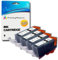 4 SCHWARZ Druckerpatronen für Canon Pixma iP3600 iP3680 iP4600 iP4680 iP4700 MP540 MP540x MP550 MP560 MP620 MP620b MP630 MP640 MP980 MP990 MX860 MX870 | kompatibel zu PGI-520BK