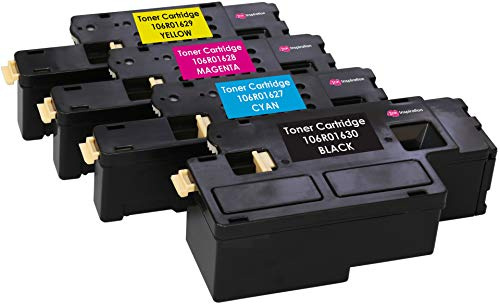 Ink Inspiration 4er Set Premium Toner für Xerox Phaser 6000, 6010, 6015 & mehr - Schwarz 2.000 Seiten & Color je 1.000 Seiten