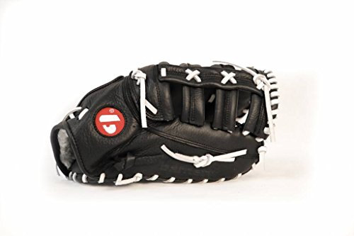 GL-301 REG schwarz Baseball Handschuh Erster Base (First Base) Erwachsene, Echtleder, Wettkampf, (für Rechtshänder, Wird an der linken Hand getragen)