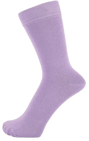 ZAKIRA Elegante Einfarbige Socken aus Feinster Gekämmter Baumwolle für Damen und Herren, 40-46 (EU), Lila