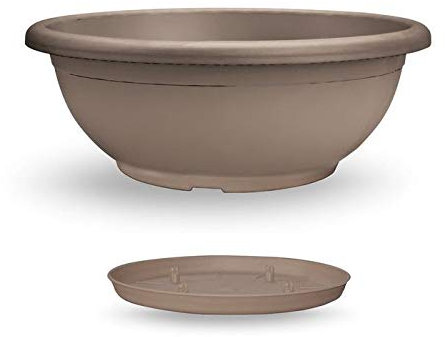 CIOTOLA NAXOS 50 CM CON SOTTOVASO ANTRACITE