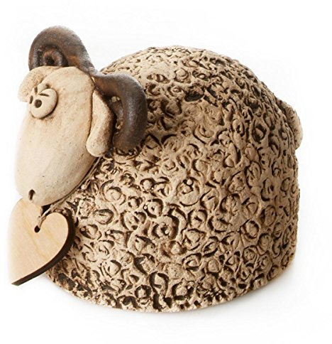 Ceramic Ram Ornament For Animal Lovers (Natural)