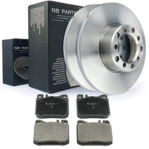 NB PARTS Bremsscheiben + Bremsbeläge vorne passend für Mercedes-Benz C123 S123 W123 Bremsenset