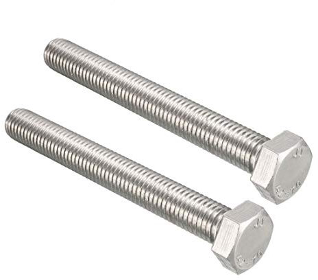 sourcing map Bulloni esagonali M12 x 100 mm in acciaio inox 304 bullone a vite esagonale, 2 pezzi