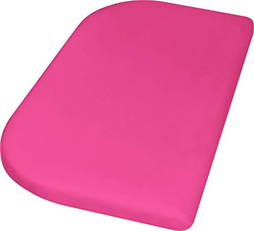 Playshoes 770325-18 Jersey-Spannbettlaken für das Beistellbett, Wasserdicht und Atmungsaktiv, 89 x 51 x 10cm, pink, rosa