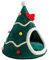 Myya Tente en forme de sapin de Noël pour animal domestique - Litière pour chat et chien - Lit d'hiver chaud - Tapis de litière pour chat et chien - Niche lavable