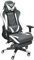 Vaiko Bürostuhl Gaming Schreibtischstuhl Drehstuhl Race Chair Sportsitz + Beinauflage (Grau-weiß)