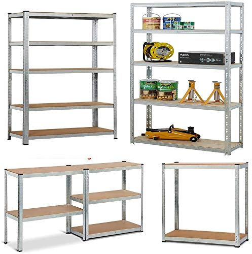ANSIMIDA Heavy Duty 5 Tier Boltless Shelving Unit Greenhouse Garage Utility Home Storage Rack 1800x900x400mm