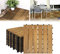 LARS360 6 Lattes Dalles en Bois d’Acacia Carrelage de Balcon, Emboîtables Dalles de Terrasse, Carrelage Sol Bois Dalles Clipsable Revêtement pour Jardin, Piscine, Balcon -Lot de 33 (3m²)