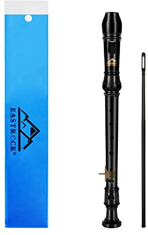 EASTROCK Flauto Dolce ABS Soprano C Flauto Dolce Diteggiatura Tedesca 3 Pezzi per Principiante Studente nero