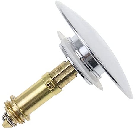 UYUYong 66mm Ablaufgarnitur Waschbecken Messing Pop-up-Ablaufventil Ablaufgarnitur mit Schlitzen Abflussgarnituren für Küche Bad Waschbecken- Messing Verchromt