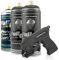 AutoFullCar Full Dip Pack 2 Sprays Vinilo Líquido Brillo + Regalo Adaptador Spray (Negro Metalizado)