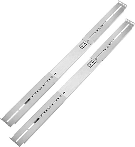 RackMatic - Rails latéraux télescopiques Extensibles de 500 mm pour Les Baies IPC de 19, Couleur Argent