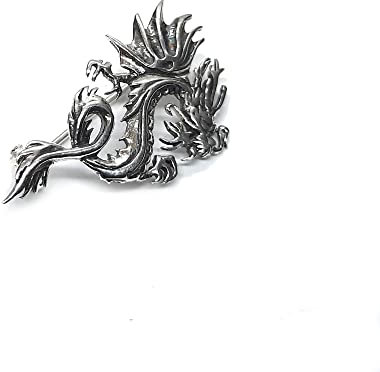 Broche en argent massif Dragon poinconee 925