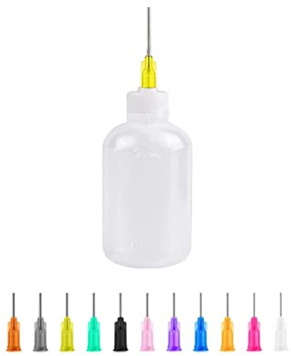 Spender-Flaschen-Set, 50 ml Dosierflaschen mit 11 Stück 1,2 cm Spendernadeln für Heimwerker, Quilling, Acrylmalerei, Ölflasche, Handwerk, Kunstwerke, Hobbys