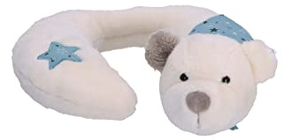 Sterntaler Baby Unisex Nackenstütze Eisbär Elia - ergonomisches Nackenkissen für Babyschale, Fahrradsitz, ideal unterwegs Nackenhörnchen - ecru