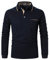 AIOIDI Polo Shirts for Men Adults Long Sleeves Casual Golf Shirt with Real Pocket,Blue 1,M