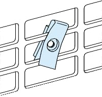 20 Clip-Muttern M6 für Lochplatte Marke Schneider Electric