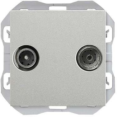 Toma antena R-TV+ SAT unicaSimon 20000486-093 Simon 270Aluminio