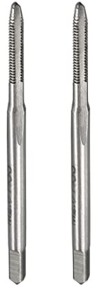PATIKIL M2 x 0.4 Filetto Fresatura Maschiatura, 2pz Metrico Macchina Maschi H2 Alta Velocità Acciaio non Rivestito Dritto Scanalatura