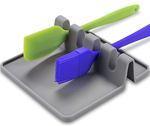 Soporte de Cuchara, Soporte de Utensilios de Cocina de Silicona, Cuchara Descanso, Cuchara Titular, Silicona Soporte Cucharas, Utensilios de Cocin para Mostrador de Cocina