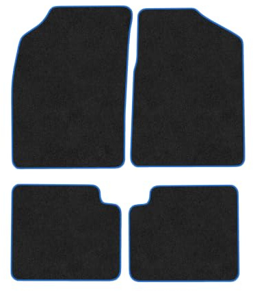 Ford KA (2008-2013) Carpet Car Mats | Blue Edge Trim Tailored Fit Floor Mats Full Coverage Protection Accessories Easy Clean Anti Slip Made in the UK