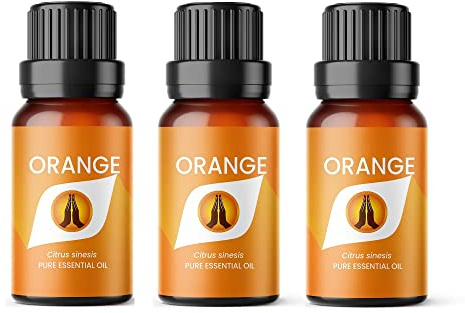 Aroma Energy Orange Essential Oil, 30ml (3x10ml) | Diffuser oil for home, summer aromatherapy burner, candle making, soap, wax melts, cleaning sprays | Natural, Vegan, UK Made