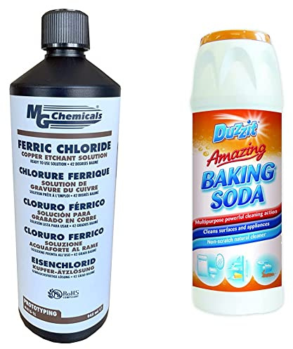 MG Chemicals 415-1L Ferric Chloride, 945mL Liquid Bottle & Duzzit Amazing Baking Soda Multi Purpose Household Cleaner, 500 g