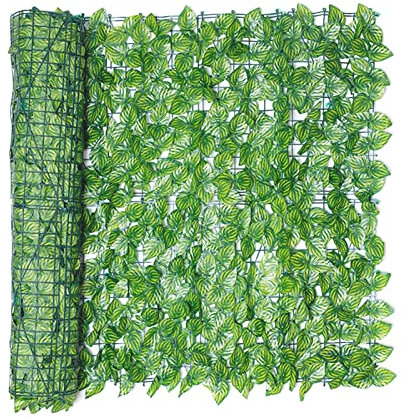 Künstliche Efeu-hecke Sichtschutzzaun, Garten Sichtschutz Zaun Efeu Hecke Künstliche Sichtschutzzaun, Sichtschutz Balkon Efeu, Balkon-Sichtschutzhecke, Für Outdoor Garten Wandmatte Dekoration (0.5×1M)