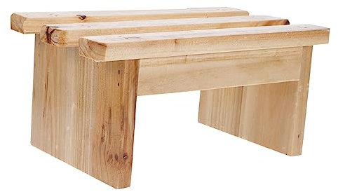 Gogogmee Footstool Bathing Footrest Multipurpose Non-slip Stool for Sauna Spa and Bathroom Use Comfortable Bath Leg Rest and Foot Stool for Relaxation