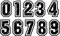 Motorrad Aufkleber Nummern Sticker Aufkleber Motorrad Motocross Nummer Startnummer Aufkleber Paket mit 10 Stück für Motorräder, Autos, Motocross, Quads, Roller, Wohnmobile, LKWs