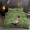 BettwäSche 200x220 Grün Bettbezug Set 3 Teilig Moorhuhn Flauschig BettbezüGe und 2 Kissenbezug 80x80, Allergiker BettwäSche-Sets Weiche Microfaser mit ReißVerschluss