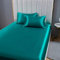 Luowei Satin Spannbettlaken Boxspringbett 200x200cm Sommer Bettlaken Grün Seidig Seide Kühlend Microfaser Spannbetttuch 200x200 Weich Maschinenwaschbar für Hohe Matratze bis 25-30 cm
