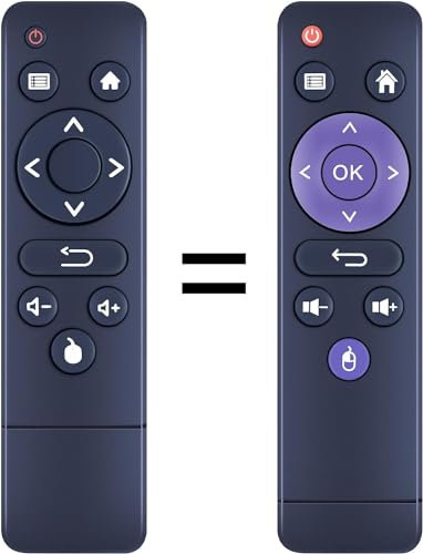 Replacement Remote Control for Android TV Box, Compatible with Android TV Box H96 Max X3 / MX10 / X88Pro / H96 Mini / HK1 Box / 6K Plus Ultra HD/MXQ/MXQ Pro