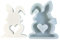 Chaies Silikonform Backform, Kuchenform Ostern Silikonform, Häschen Silikon-Formen, Form Silikonform, Ostern Schokoladenformen Silikon Pralinenform Für Schokolade Kekse Fondant Eiswürfel