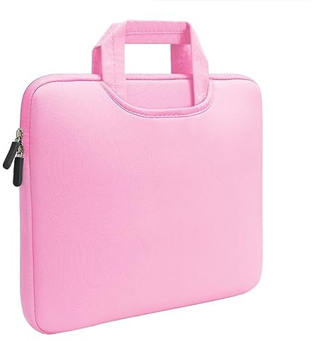 Housse intérieure pour ordinateur, couleur unie, plusieurs couleurs au choix, sac quotidien pour ordinateur portable, sac pour femme pas cher grand, Rose, 11