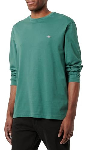 GANT Herren REG Shield LS T-Shirt, Woody Green, XXL