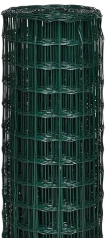 Rotolo Rete Metallica Antiruggine Per Recinzione Lunghezza 25 Metri Varie Altezze Acciaio Zincato Rivestito Pvc Recinzioni Giardino Terrazzo Pollaio Animali Ringhiere Cancelli Gabbie - 1.0x25Mt