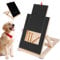 Pwocvoe Large Dog Scratch Board with Dog Treat Drawer, Wooden Dog Nail Paw Scratch Pad, Pet Nail Grinder Pad Dog Nail File Board Mat with 3 Height Adjustable Stand for Pets Nail Care